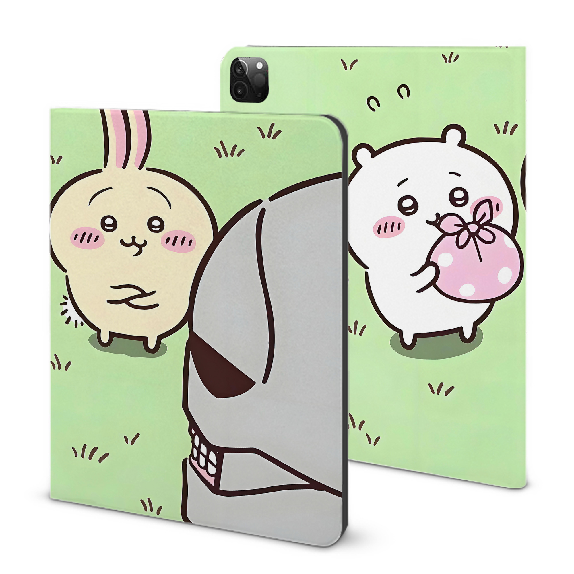 （画像用） ちいかわ Chii-kawa IPadケース ペンホルダー付き ブックスタイルデザイン
